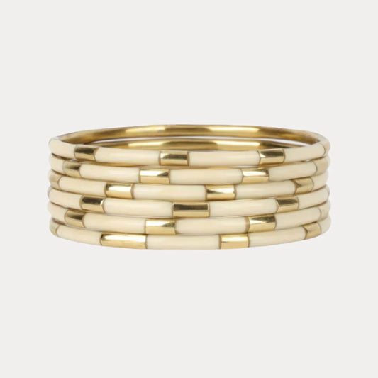 Ivory Veda Bangles - Set of 6