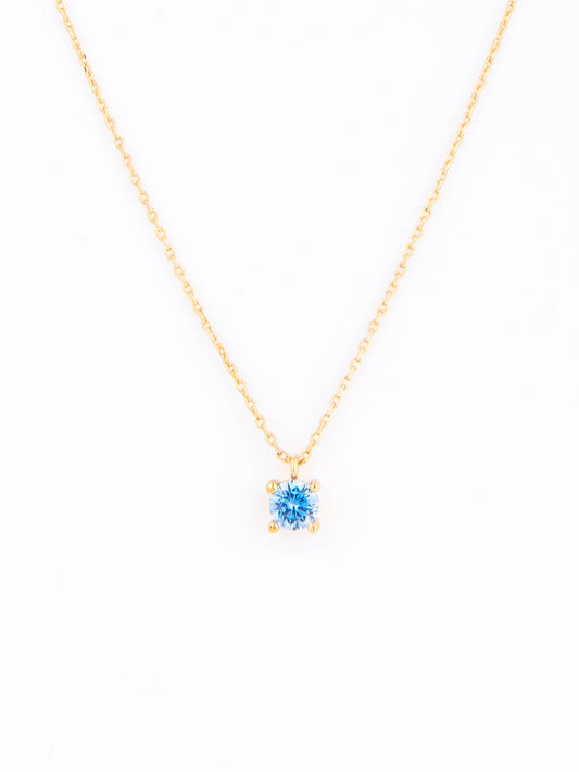 MM Girl Birthstone Necklace-March