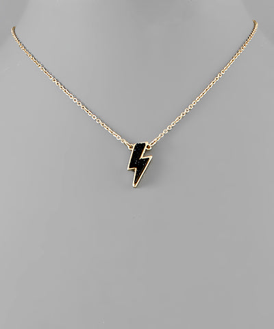 Druzy Lightning Necklace