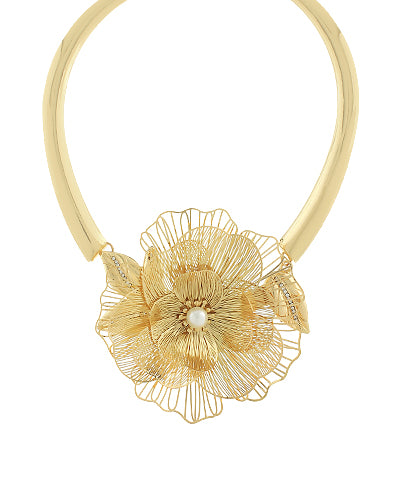 Big Filigree Flower Necklace