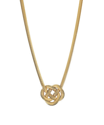 Pretzel Shape Snake Chain Choker