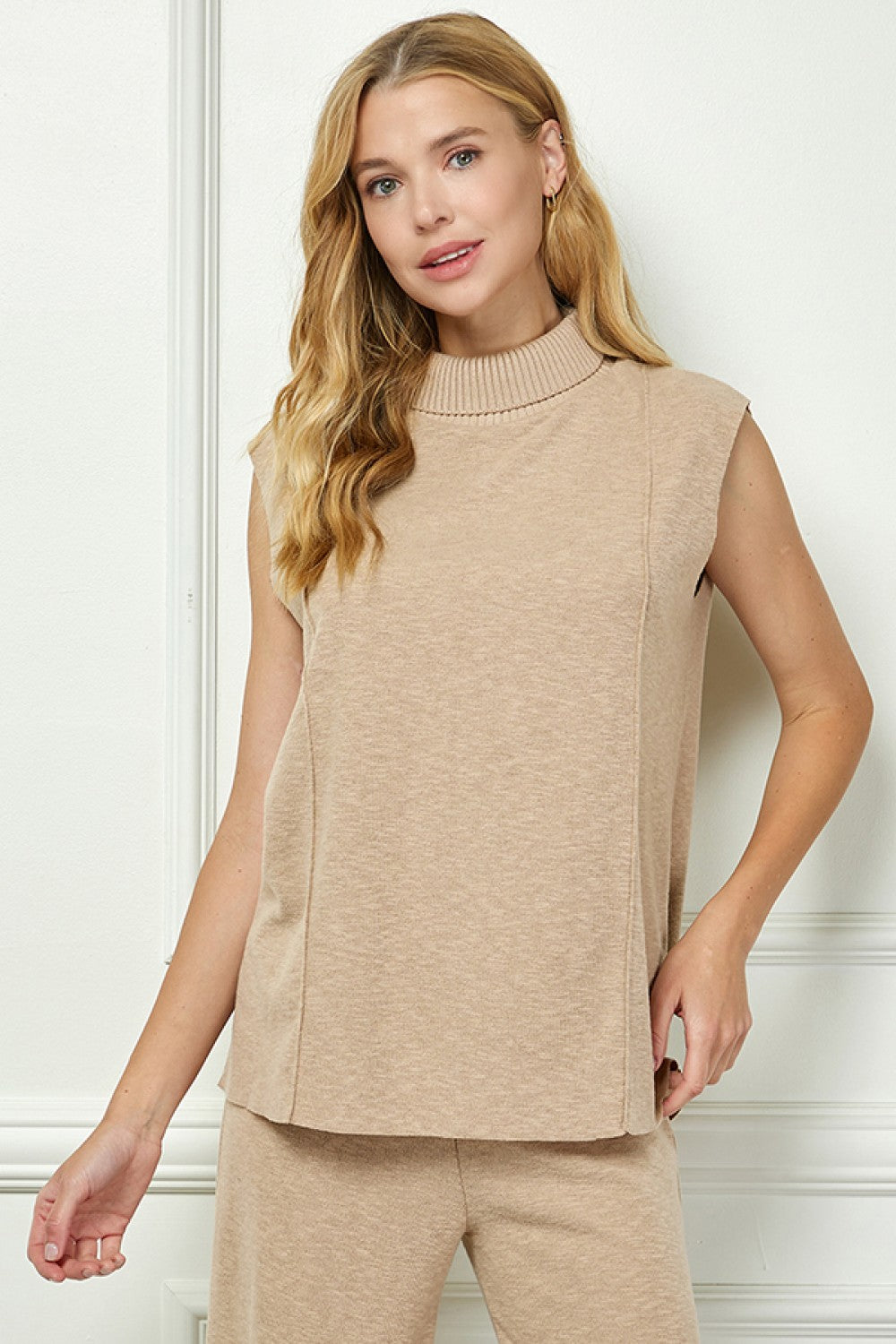 The Tina Sleeve Sweater in Taupe