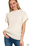 The Easy Does It Sweater Top in Ivory