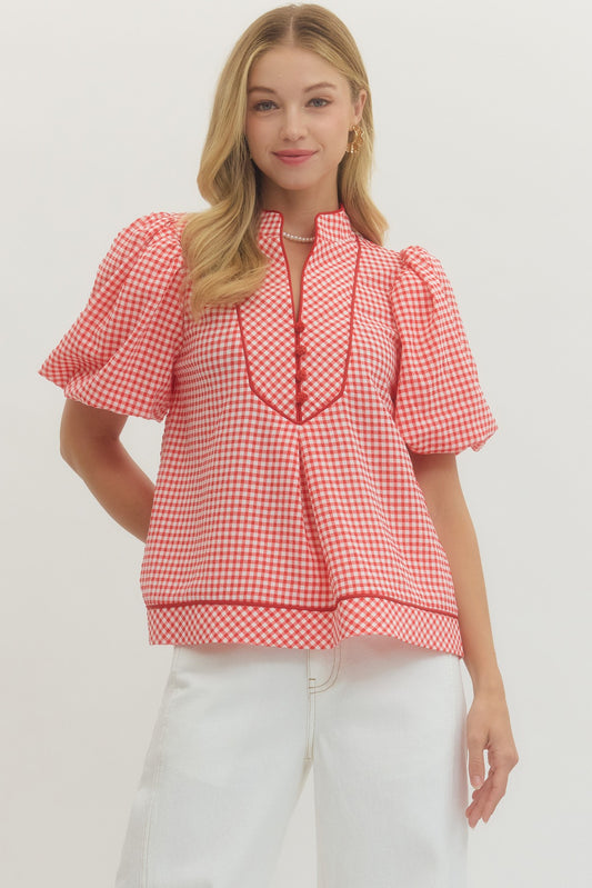 The Summer Day Top in Red