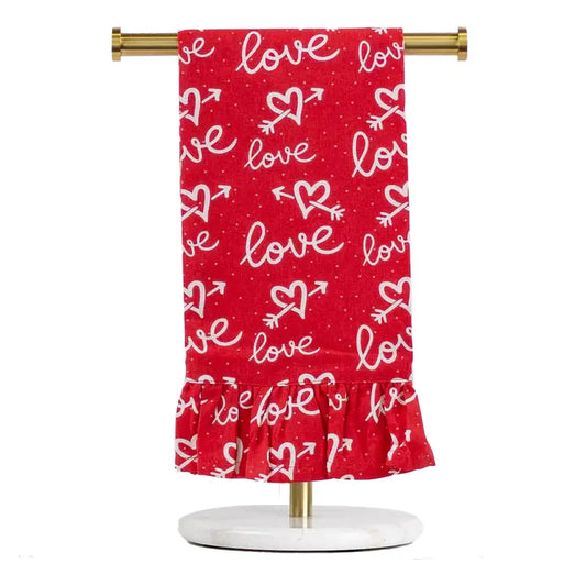 Cupid Love Ruffle Hand Towel