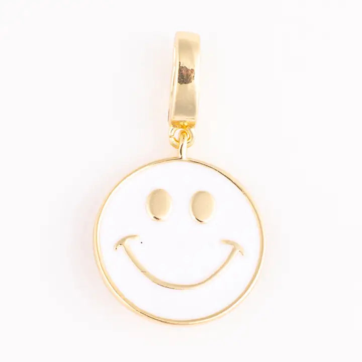 Charm Luxe White Smiley