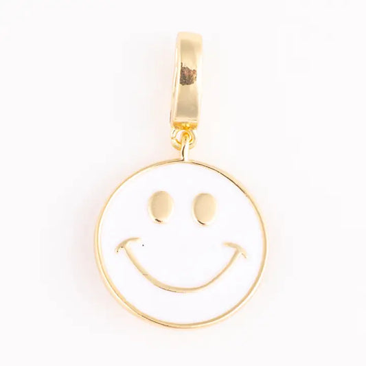 Charm Luxe White Smiley