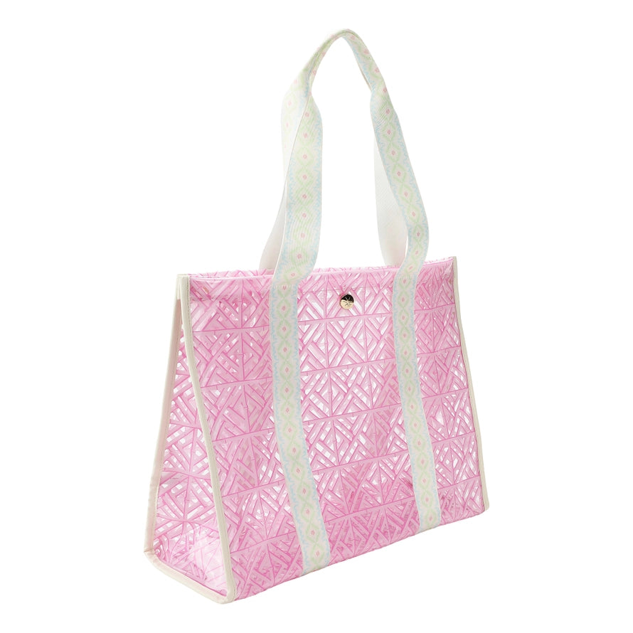 Pink Tile Vinyl Tote