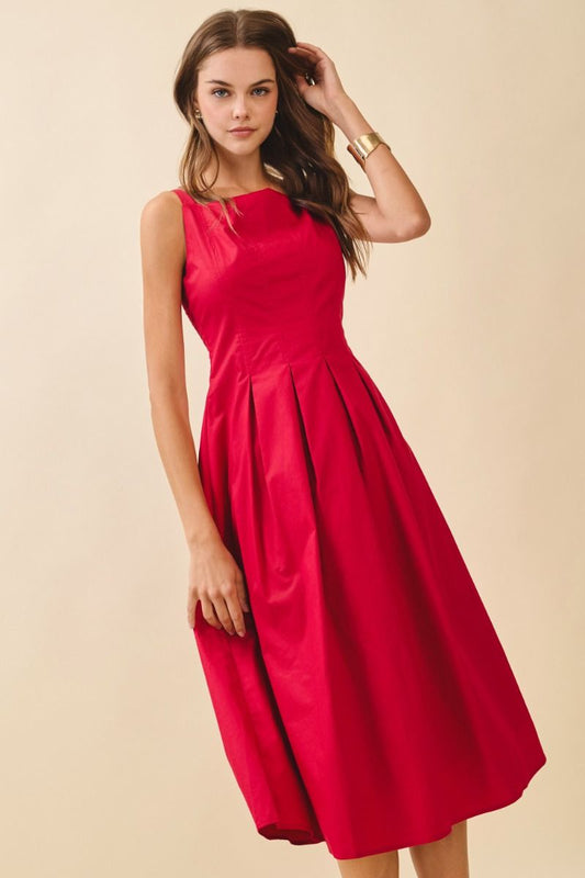 The Crimson Classic Midi Dress
