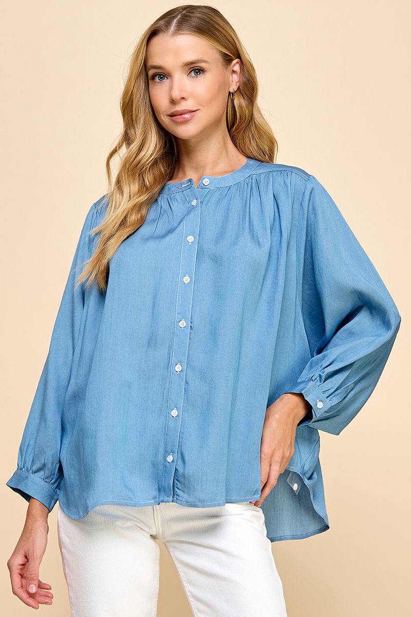 The Cissy Denim Blouse