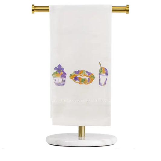 Mardi Party Hemstitch Hand Towel