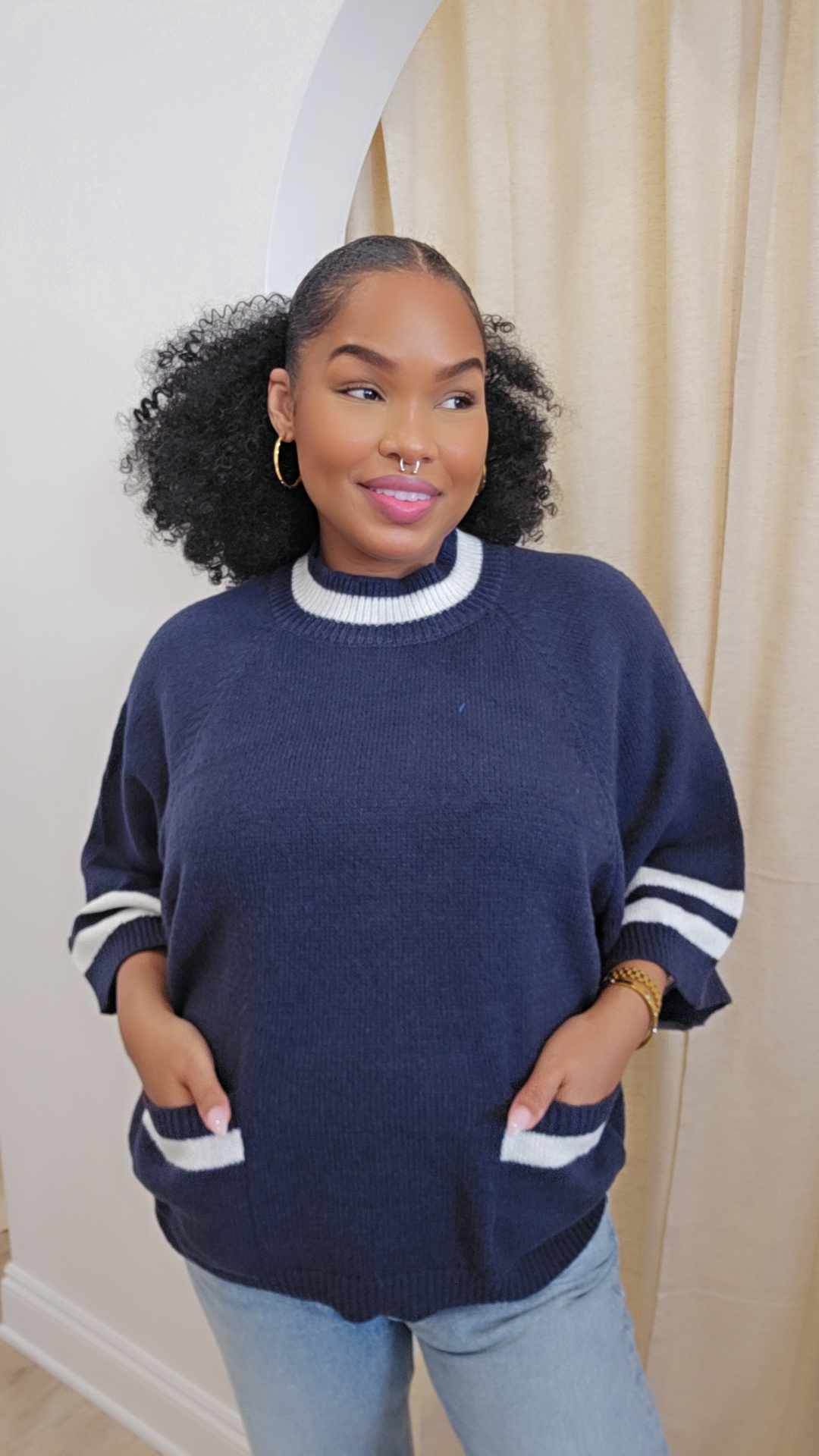 The June Sweater in Navy