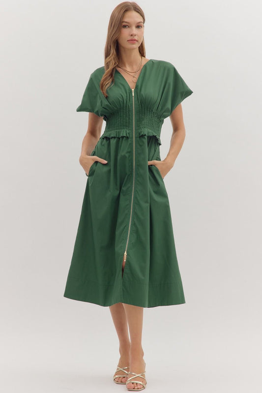 The Vale Dress in Green