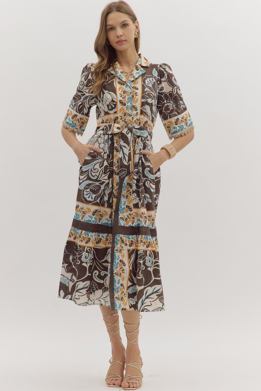 The Emerson Midi in Brown