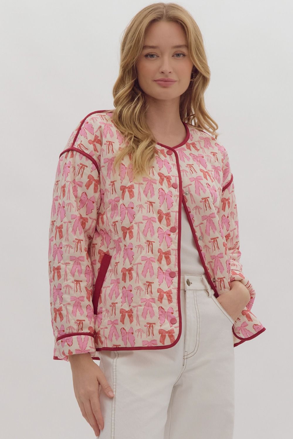 The Hartley Quilted Jacket in Pink