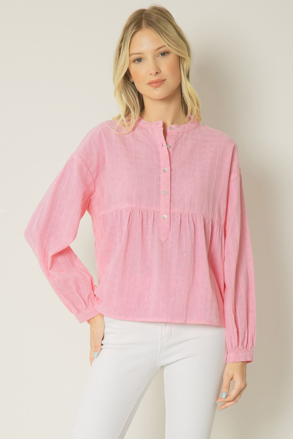The Shelby Blouse in Pink