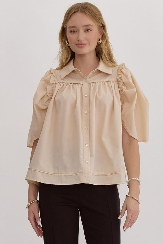 The Tammy Blouse in Cream