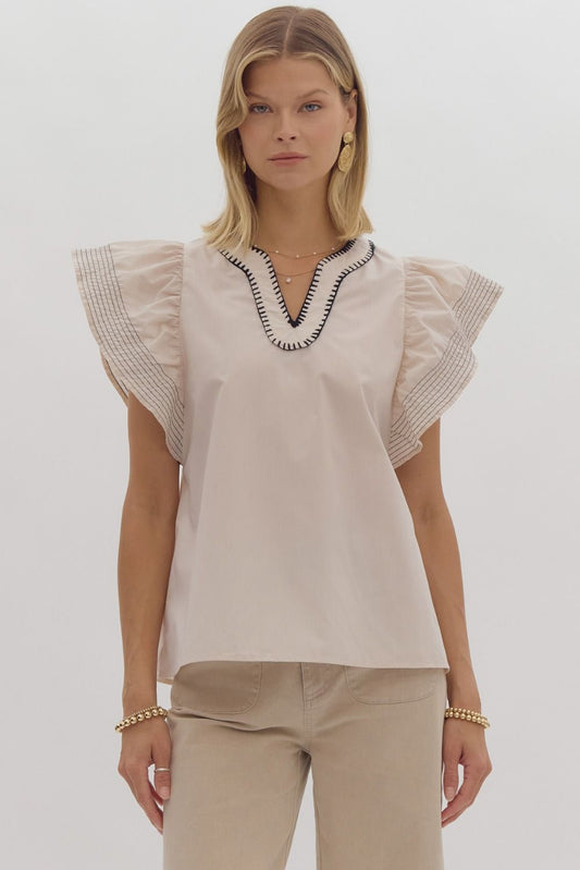 The Gemma Blouse in Ecru