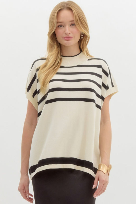 The June Oversized Knit Top in Ecru