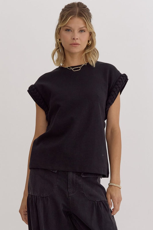 The Heather Top in Black