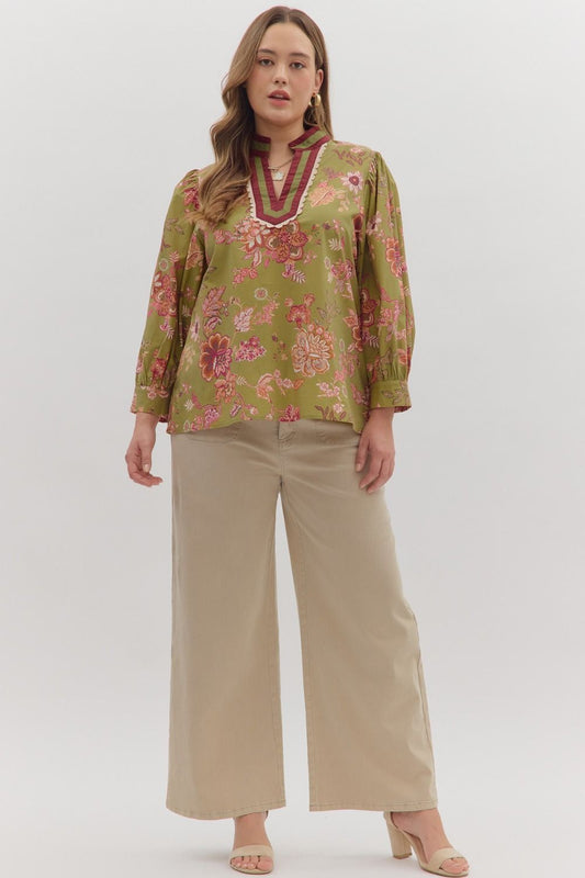The Meadow Charm Blouse-Curvy
