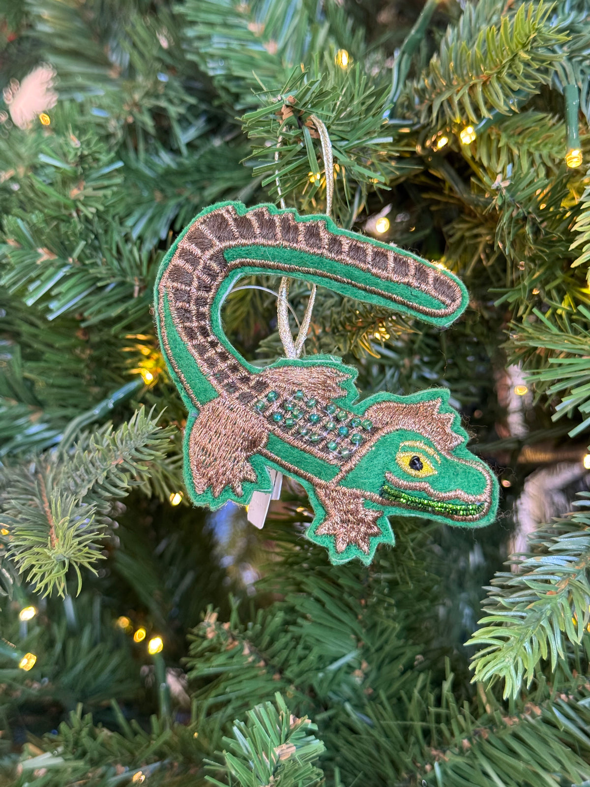 Beaded Gator Ornament
