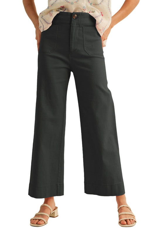The Misty Wide Leg Pants- Black