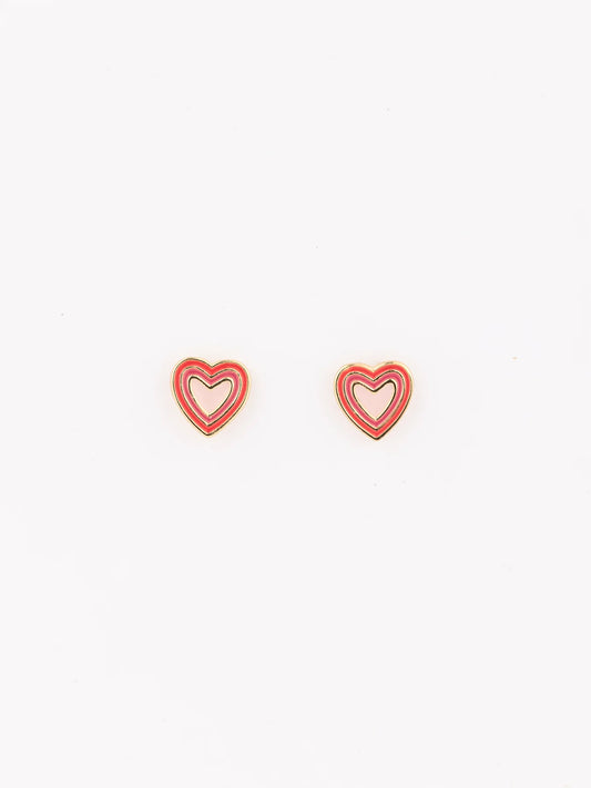 MM Girl Earrings-Red Heart