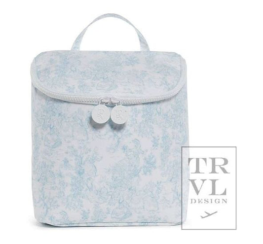 Blue Bunny Toile Take Away Lunch Bag