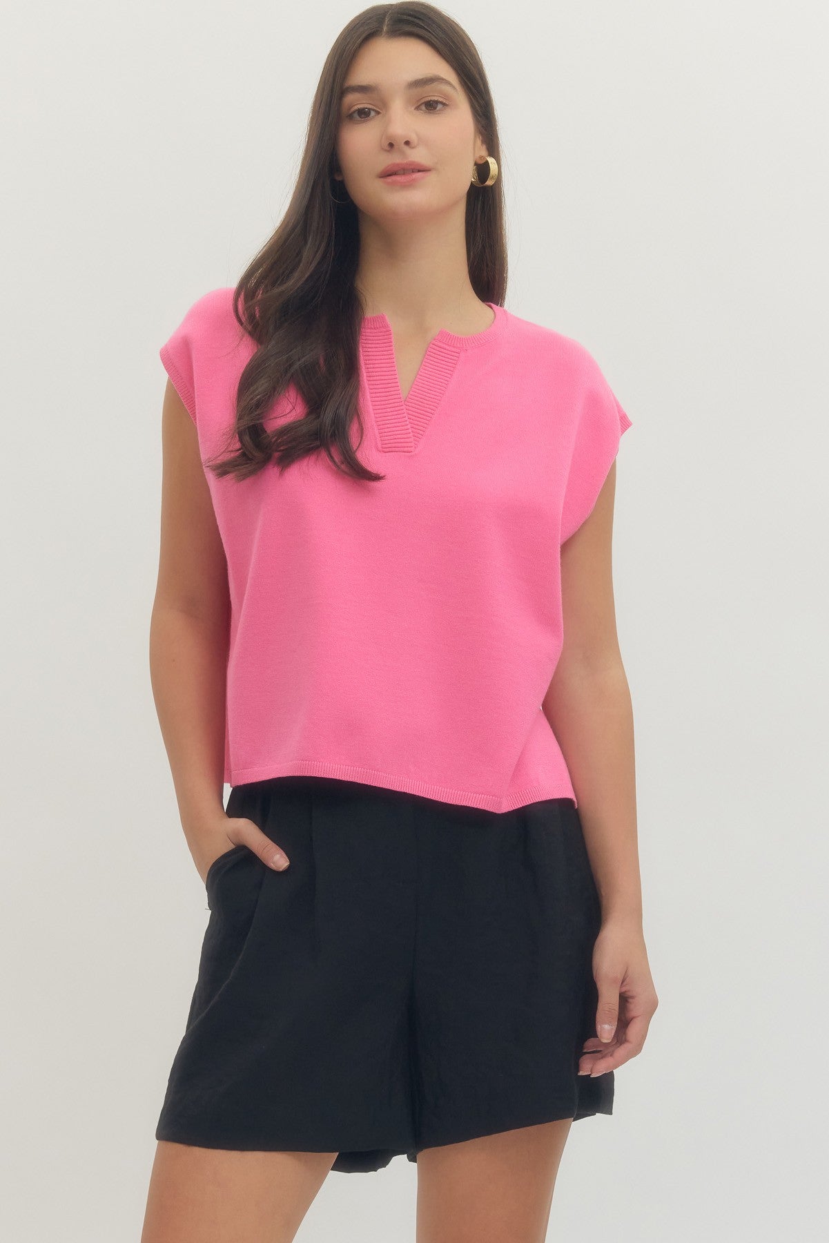 The Classic Knit Top- Pink