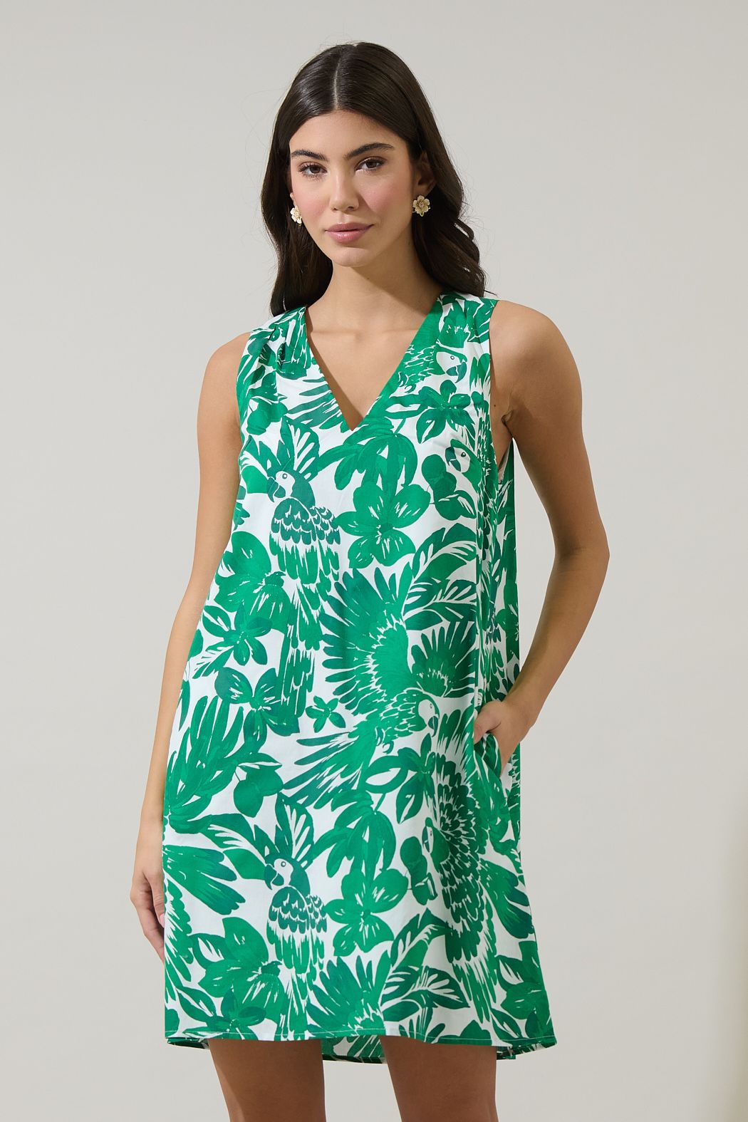 Masey Floral Lerry Shift Mini Dress
