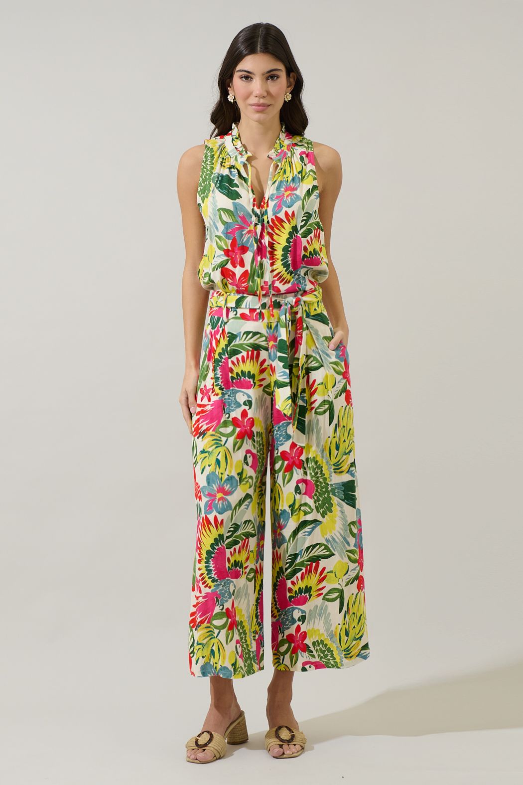 Wissa Tropical Sleeveless Blouse