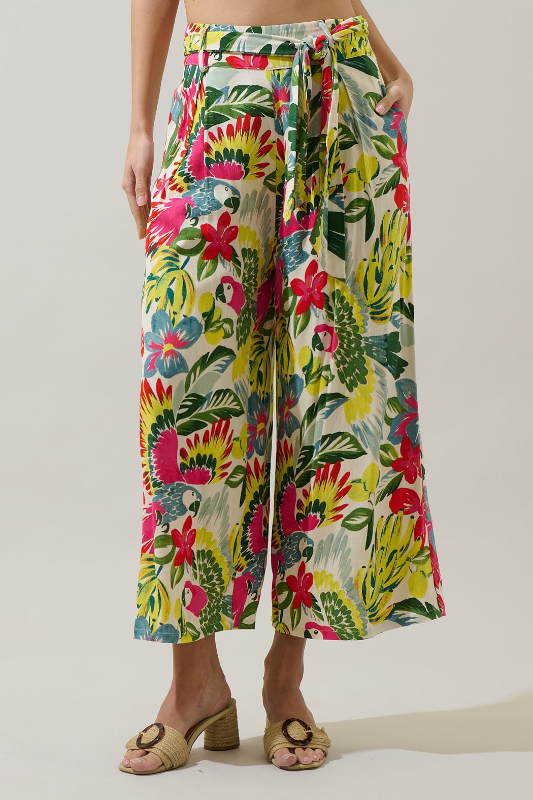 Wissa Tropical Wide Leg Pants